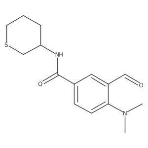 4-(Dimethylamino)-3-formyl-N-(thian-3-yl)benzamide Structure