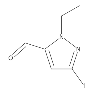 1-ethyl-3-iodo-1H-pyrazole-5-carbaldehyde Structure