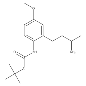 tert-butyl N-{2-[(3S)-3-aminobutyl]-4-methoxyphenyl}carbamate Structure