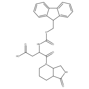 rac-4-[(4aR,7aS)-5-oxo-octahydro-1H-pyrrolo[3,4-b]pyridin-1-yl]-3-({[(9H-fluoren-9-yl)methoxy]carbonyl}amino)-4-oxobutanoic acid结构式