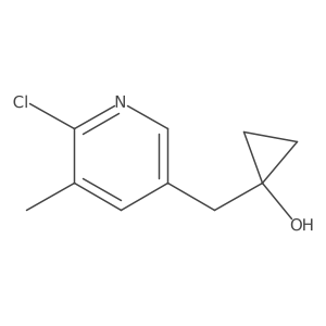 1-[(6-Chloro-5-methylpyridin-3-yl)methyl]cyclopropan-1-ol结构式