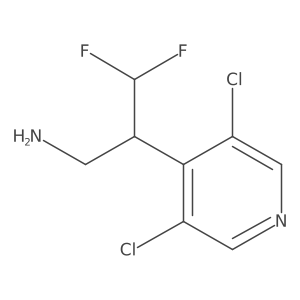2-(3,5-Dichloropyridin-4-yl)-3,3-difluoropropan-1-amine结构式