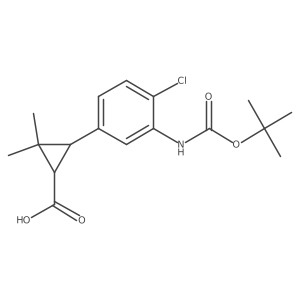 3-(3-{[(Tert-butoxy)carbonyl]amino}-4-chlorophenyl)-2,2-dimethylcyclopropane-1-carboxylic acid Structure