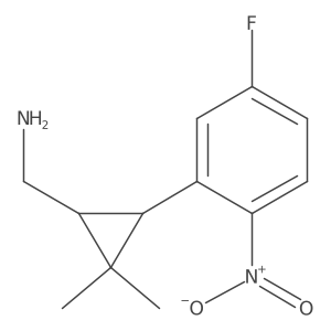 [3-(5-Fluoro-2-nitrophenyl)-2,2-dimethylcyclopropyl]methanamine Structure