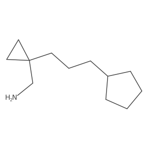 [1-(3-Cyclopentylpropyl)cyclopropyl]methanamine结构式