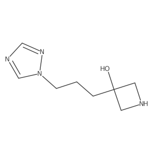 3-[3-(1H-1,2,4-triazol-1-yl)propyl]azetidin-3-ol结构式