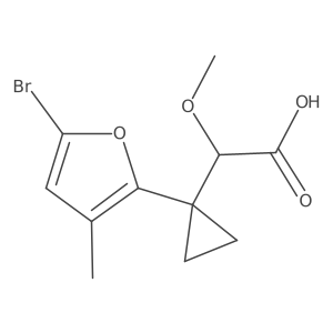 2-[1-(5-Bromo-3-methylfuran-2-yl)cyclopropyl]-2-methoxyacetic acid结构式