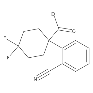 1-(2-Cyanophenyl)-4,4-difluorocyclohexane-1-carboxylic acid结构式