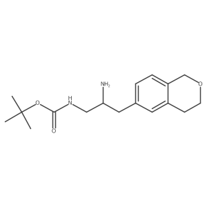 tert-butyl N-[2-amino-3-(3,4-dihydro-1H-2-benzopyran-6-yl)propyl]carbamate Structure