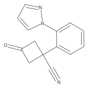 3-oxo-1-[2-(1H-pyrazol-1-yl)phenyl]cyclobutane-1-carbonitrile Structure