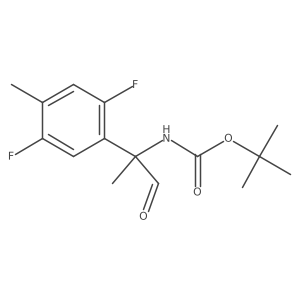 tert-butyl N-[2-(2,5-difluoro-4-methylphenyl)-1-oxopropan-2-yl]carbamate结构式