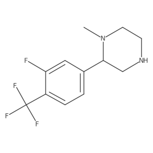 2-[3-Fluoro-4-(trifluoromethyl)phenyl]-1-methylpiperazine Structure