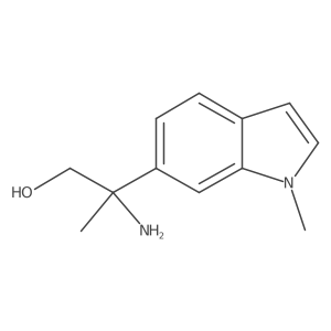 2-amino-2-(1-methyl-1H-indol-6-yl)propan-1-ol结构式