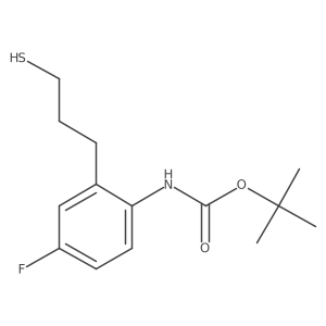 tert-butyl N-[4-fluoro-2-(3-sulfanylpropyl)phenyl]carbamate结构式
