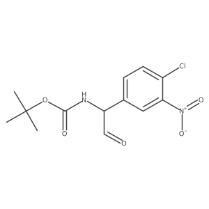 tert-butyl N-[1-(4-chloro-3-nitrophenyl)-2-oxoethyl]carbamate结构式
