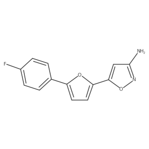5-[5-(4-Fluorophenyl)furan-2-yl]-1,2-oxazol-3-amine结构式