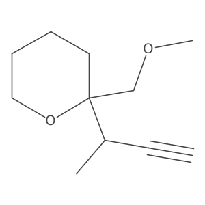 2-(But-3-yn-2-yl)-2-(methoxymethyl)oxane结构式