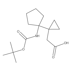 2-[1-(1-{[(Tert-butoxy)carbonyl]amino}cyclopentyl)cyclopropyl]acetic acid结构式
