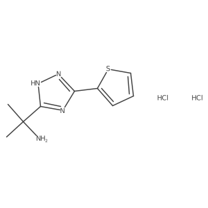 2-(3-Thiophen-2-yl-1H-1,2,4-triazol-5-yl)propan-2-amine;dihydrochloride结构式