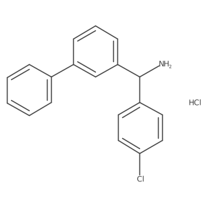 (4-Chlorophenyl)-(3-phenylphenyl)methanamine;hydrochloride Structure