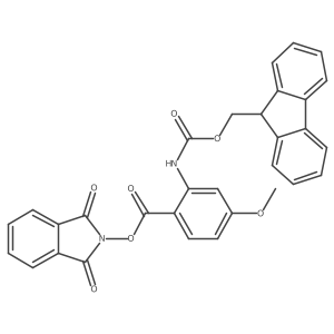 1,3-dioxo-2,3-dihydro-1H-isoindol-2-yl 2-({[(9H-fluoren-9-yl)methoxy]carbonyl}amino)-4-methoxybenzoate结构式