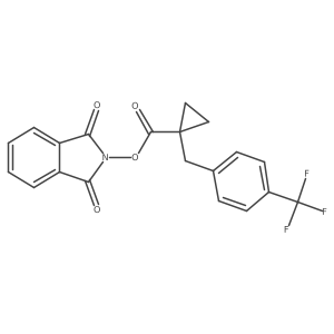 1,3-dioxo-2,3-dihydro-1H-isoindol-2-yl 1-{[4-(trifluoromethyl)phenyl]methyl}cyclopropane-1-carboxylate结构式