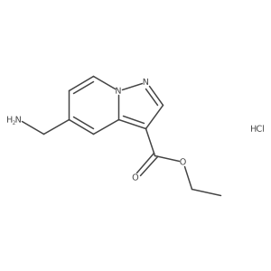 Ethyl 5-(aminomethyl)pyrazolo[1,5-a]pyridine-3-carboxylate hydrochloride Structure