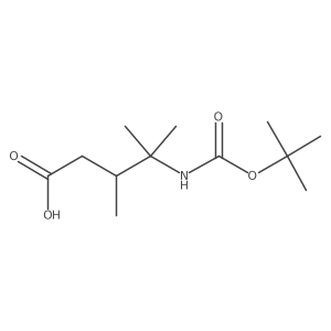 3,4-Dimethyl-4-[(2-methylpropan-2-yl)oxycarbonylamino]pentanoic acid结构式