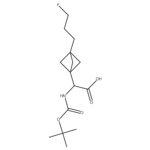 2-[3-(3-Fluoropropyl)-1-bicyclo[1.1.1]pentanyl]-2-[(2-methylpropan-2-yl)oxycarbonylamino]acetic acid Structure