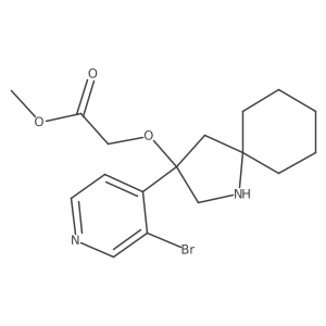 Methyl 2-{[3-(3-bromopyridin-4-yl)-1-azaspiro[4.5]decan-3-yl]oxy}acetate结构式