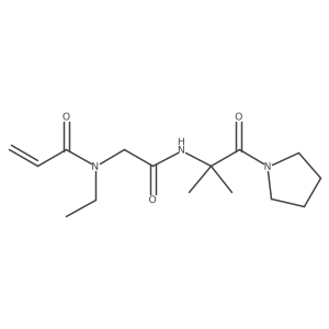 N-ethyl-N-({[2-methyl-1-oxo-1-(pyrrolidin-1-yl)propan-2-yl]carbamoyl}methyl)prop-2-enamide Structure