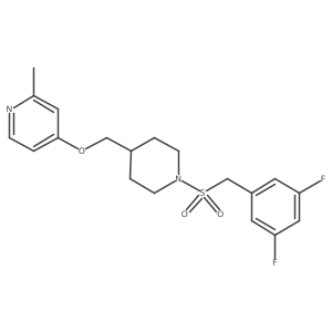 4-({1-[(3,5-Difluorophenyl)methanesulfonyl]piperidin-4-yl}methoxy)-2-methylpyridine结构式