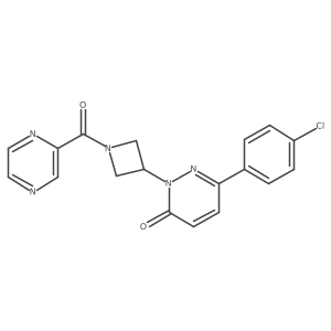 6-(4-Chlorophenyl)-2-[1-(pyrazine-2-carbonyl)azetidin-3-yl]-2,3-dihydropyridazin-3-one Structure