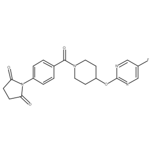 1-(4-{4-[(5-Fluoropyrimidin-2-yl)oxy]piperidine-1-carbonyl}phenyl)pyrrolidine-2,5-dione结构式