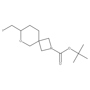 Tert-butyl 7-(iodomethyl)-6-oxa-2-azaspiro[3.5]nonane-2-carboxylate Structure