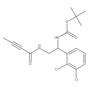 Tert-butyl N-[2-(but-2-ynoylamino)-1-(2,3-dichlorophenyl)ethyl]carbamate结构式