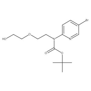 tert-butyl N-(5-bromopyridin-2-yl)-N-[2-(2-hydroxyethoxy)ethyl]carbamate结构式