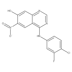 4-[(4-Chloro-3-fluorophenyl)amino]-6-nitroquinazolin-7-ol结构式