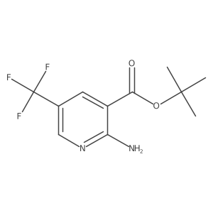 Tert-butyl 2-amino-5-(trifluoromethyl)pyridine-3-carboxylate结构式