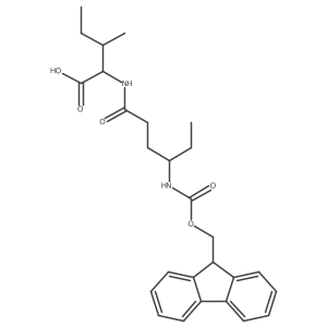 (2S,3S)-2-[4-({[(9H-fluoren-9-yl)methoxy]carbonyl}amino)hexanamido]-3-methylpentanoic acid结构式