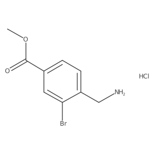 Methyl 4-(aminomethyl)-3-bromobenzoate hydrochloride结构式