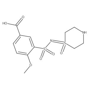 4-Methoxy-3-[(1-oxo-1lambda6-thiomorpholin-1-ylidene)sulfamoyl]benzoic acid结构式