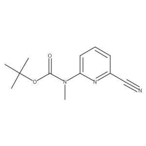 tert-butyl N-(6-cyanopyridin-2-yl)-N-methylcarbamate结构式