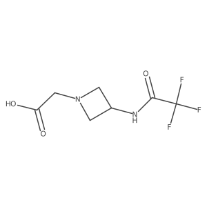 2-[3-(Trifluoroacetamido)azetidin-1-yl]acetic acid结构式