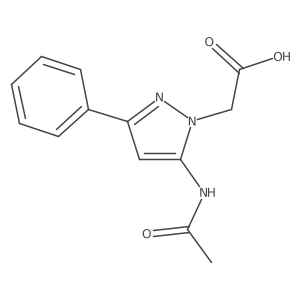 2-(5-acetamido-3-phenyl-1H-pyrazol-1-yl)acetic acid Structure