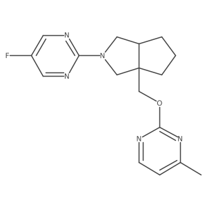2-(3a-{[(4-Methylpyrimidin-2-yl)oxy]methyl}-octahydrocyclopenta[c]pyrrol-2-yl)-5-fluoropyrimidine结构式