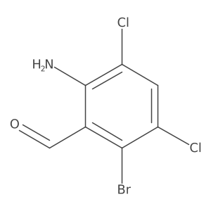 2-Amino-6-bromo-3,5-dichlorobenzaldehyde Structure