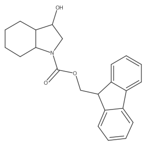 (9H-fluoren-9-yl)methyl 3-hydroxy-octahydro-1H-indole-1-carboxylate结构式