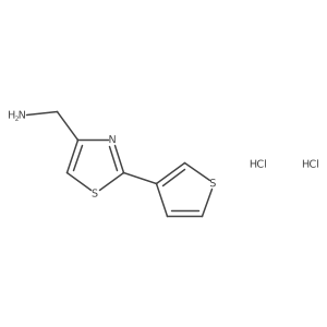 1-[2-(Thiophen-3-yl)-1,3-thiazol-4-yl]methanamine dihydrochloride结构式