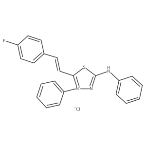 2-(4-Fluorostyryl)-3-phenyl-5-(phenylamino)-1,3,4-thiadiazol-3-ium chloride Structure
